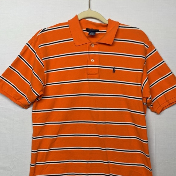 Polo Ralph Lauren Orange Striped Polo Shirt - Picture 2 of 8